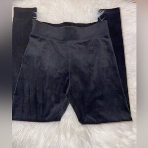 Juicy Couture Black Velour Shorts with Logo Waistband